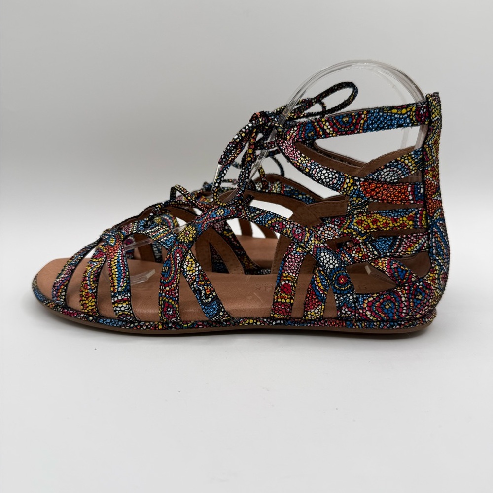 Gentle Souls By Kenneth Cole Break My Heart Colorful Gladiator Strappy Sandals - Picture 8 of 16